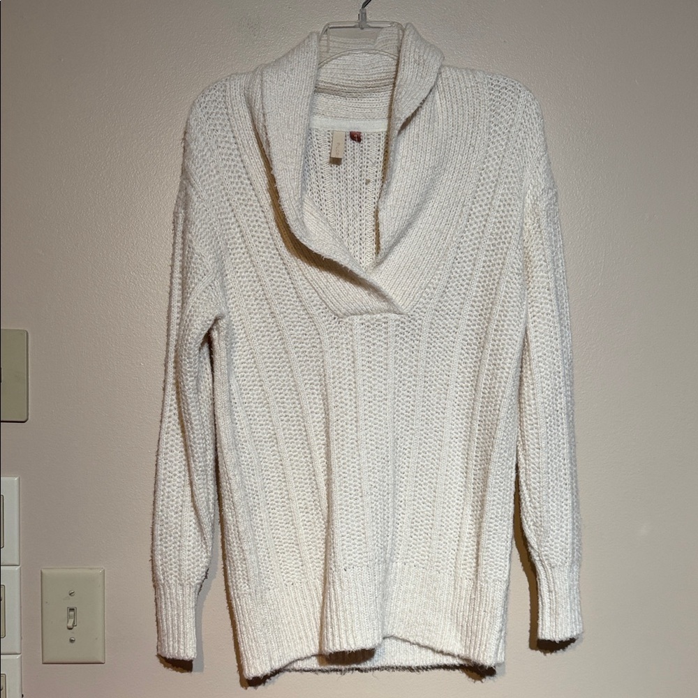 Pilcro Cream Cowl Neck Sweater